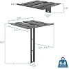 Mount-It! Floating TV Shelf Dual Wall or TV Mountable AV Shelf for Cable Boxes, Streaming Devices & Consoles Steel with Vents & Safety Lip Easy Installation Space-Saving Design (6.6 lbs)