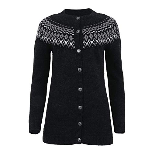 ICEWEAR Ásthildur Womens Merino Buttoned Nordic Knit Sweater