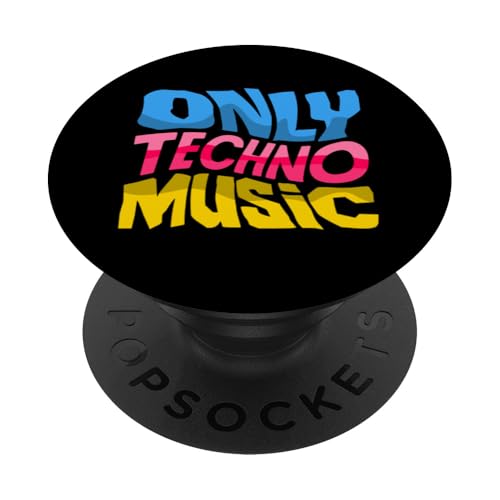Techno Lover Only Techno Music PopSockets PopGrip Adhésif