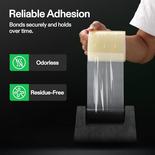 Image of VIVOSUN Greenhouse Repair Tape, 6.3 mil 6 inch x108' Weatherproof Clear Poly Patch Tape, Heavy Duty Greenhouse Sheeting Coverings Film Tape for Plastic Sheeting and Tents
