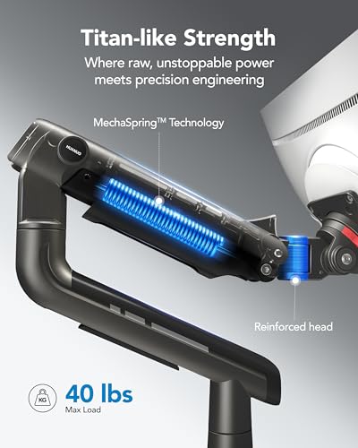 HUANUO TitanLift™ Heavy Duty Monitor Arm for Ultrawide Screens up to 49", Holds 40 lbs, Aluminum Ultrawide Screen Desk Mount, Fully Adjustable Single Monitor Mount with Dual C-Clamp, Max VESA 100x100 image 5