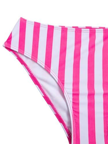 Image of COZYEASE Girls' 2 Piece Ditsy Floral Print Knot Front Ruched Triangle Bikini Swimsuit