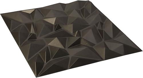 Miniatura 6 de Ekena Millwork Leto EnduraWall Panel decorativo de pared 3D de 19 58 pulgadas de ancho x 19 58 pulgadas de alto, acero desgastado (cubre 2.67 pies