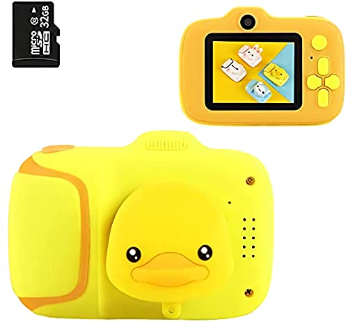 DigitCont Kid Toy for Boy and Girl, Digital Camera for Kids Kid Selfie Camera 20MP 1080P HD Toddler Camera Toy for 3 4 5 6 7 8 Year Old Boy with 32GB Card Yellow Kid Camera