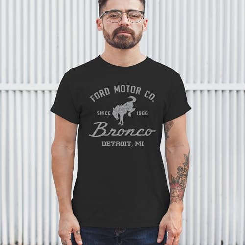 Ford Motor Co Bronco Detroit MI T-Shirt Vintage Truck Since 1966 4x4 Off Road Adventure Classic Car Fan Men's Tee4