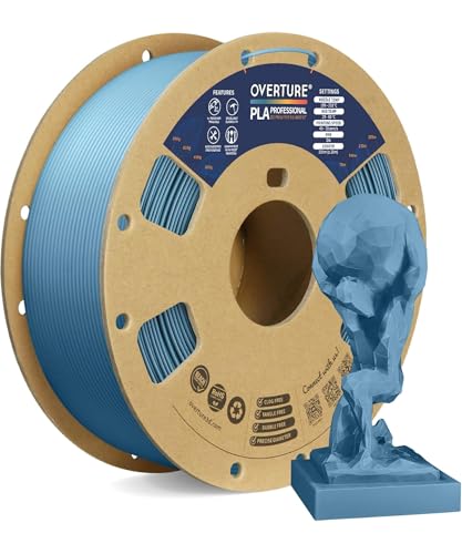 Image of OVERTURE PLA Plus (PLA+) Filament 1.75mm, Stronger & More Durable, Professional Toughness 3D Printer Filament 1kg (2.2lbs), High Precision + /- 0.02mm, Tangle-Free (Gray Blue)