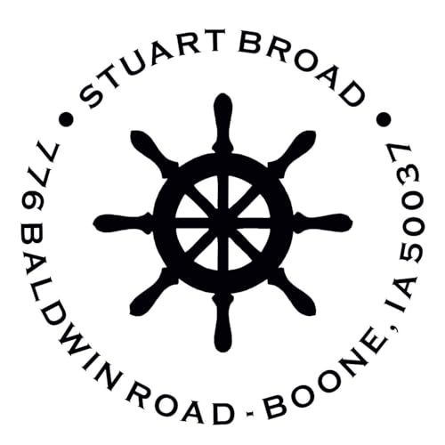 Custom Water Sports Embosser - Personalize with Name & Address - Hand-Held Embossing Stamp - Monogram, Seal Embosser - 1.625 inch