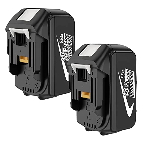 2pcs 18V 5.5 Ah BL1860B Reemplazo para Makita Batería 18V BL1860B BL1850B BL1860 BL1850 BL1840 BL1830