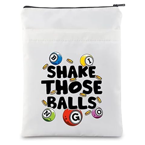 MNIGIU Funny Bingo Gift Bingo Caller Gift Gambling Book Protector Cover Shake Thos Balls Book Sleeve Bingo Lover Gift (Shake Balls) Cover