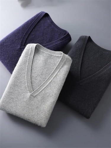 Men’s Wool Sweater Vest V-Neck Pullover Striped Sleeveless Basic Thick Knitwear Casual Waistcoat2