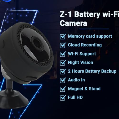 Image of 2MP Full HD Magnetic Mini Camera | 1080P Wireless Security Video Capture | Smart Motion Alerts & Loop Recording Monitoring | Supported by V380 Pro App (Mini Magnet)
