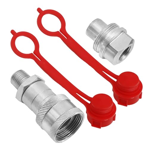 Image of Ball Face Mount Fitting 1 /4 inch NPT With 2 Dust Caps A-630 10,000 PSI High Pressure High Flow Connect and Disconnect Hydraulic Quick Couplings