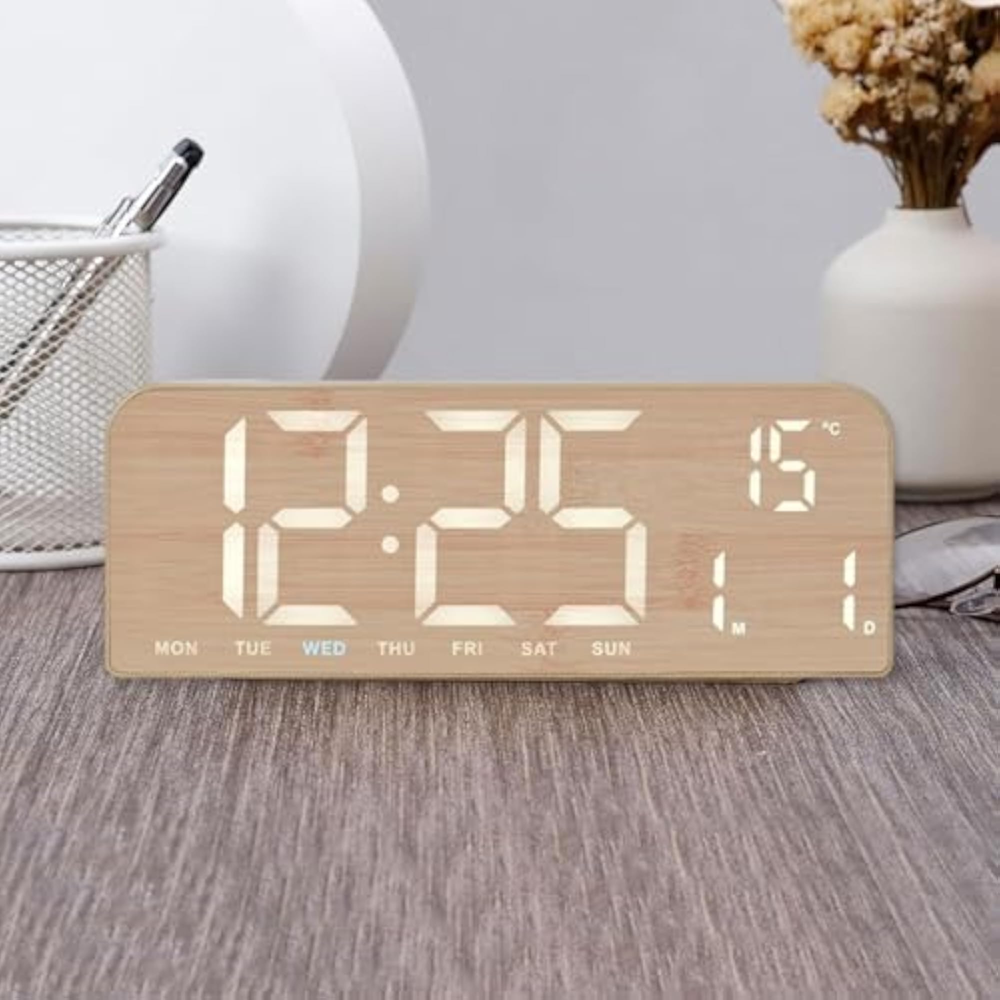 LED Digital Clock Ornament Day of Week Gift Accessory
