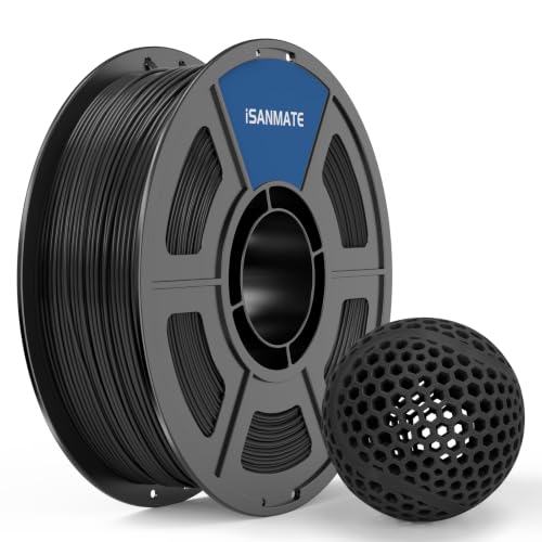 Image of iSANMATE Rebound 90A PEBA Filament 1.75mm for 3D Printer 1kg, Black | Elastic, Lightweight, Quick Rebound, Extreme Temp & Wear Proof for Sports, Drones, Prototypes & Bouncy Airless Basketball