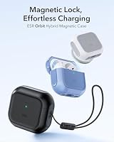 ESR Hülle für AirPods 5/4, Kabelloses Laden, Magnetischer Deckel, Schwarz – Ansicht 3
