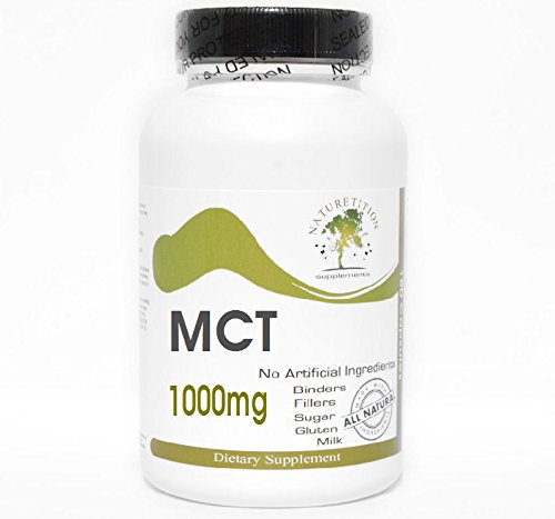 MCT 1000mg MCT Medium Chain Triglycerides ~ 100 Capsules - No Additives ~ Naturetition Supplements
