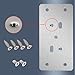 Stainless Steel Hinge Reinforcement for Cabinet Hinge Repair Plate - Hinge Side Plate Repair Kit with Mounting Screws, Furniture Hinge Fixing Bracket, Door (2# (Base Repair Board)1pc)