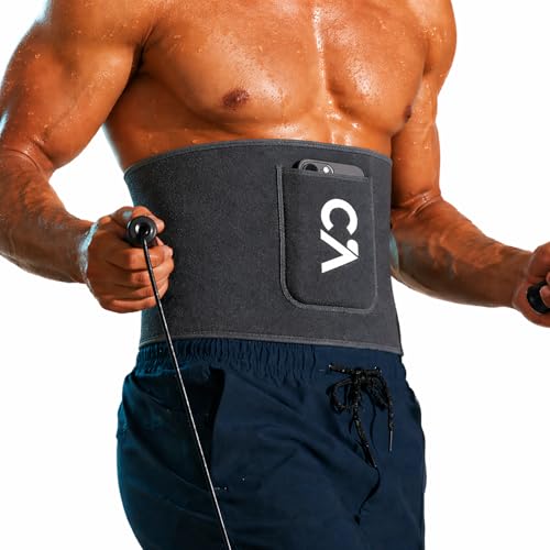 Faja de sauna con bolsillo para teléfono para entrenar en el gimnasio