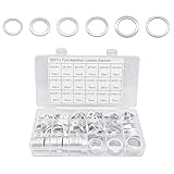 CouTunp 580PCS Crush Washer Oil Drain Plug, 18 Size Oil Drain Plug Gasket Assortment, Aluminum Flat Crush Washer Seal Kit, Car Engine Crush Washer, M6 M8 M10 M12 M14 M16 M18 M20 M22 M24