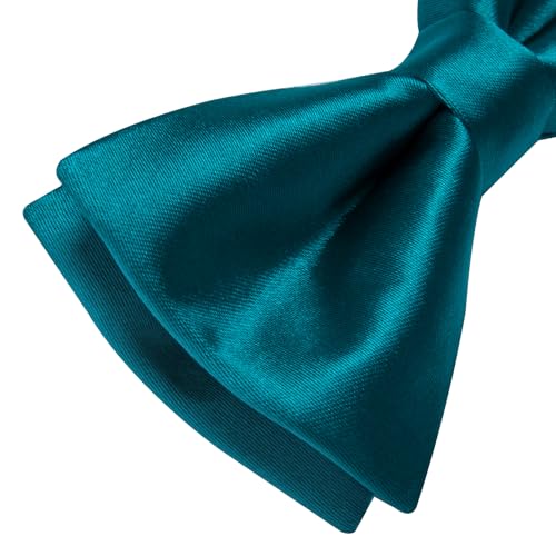 Image of YourTies Bow Ties for Men Pretied Bowties Solid Color Satin Bow Tie Formal Business Tuxedo Wedding Party Prom