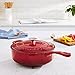 Crock Pot Artisan 3.5 Quart Enameled Cast Iron Deep Sauté Pan, Scarlet Red
