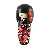 Materiale: legno Bambola Kokeshi - Decorazione Fiori