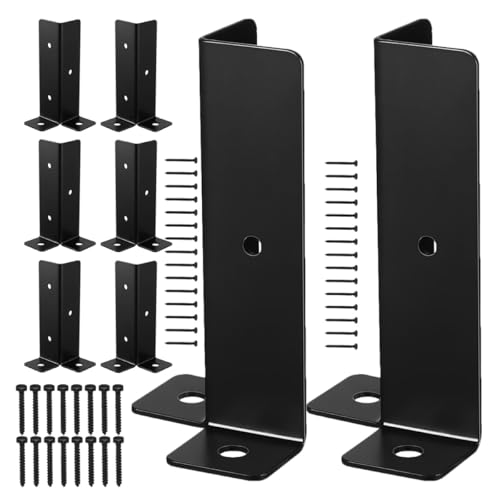 Soportes metálicos para postes de madera exteriores bases de anclaje para cercas y patios Ciieeo