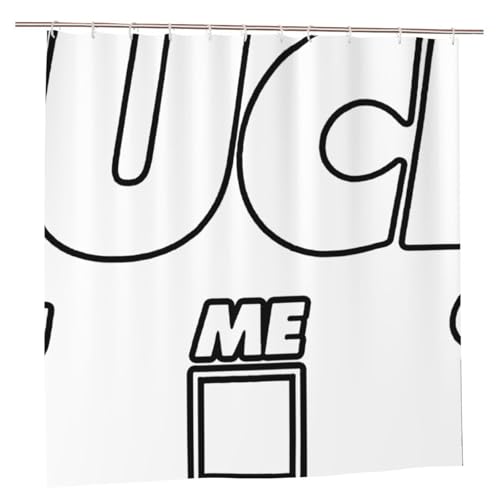 Zhbvncp Fuck You Me Off Unique Designer Artwork Shower Curtain 72x72 Inch - Polyester Bathroom Decor with Metal Grommets