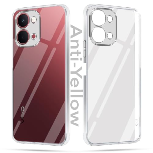 Image of Jkobi Lifetime Anti-Yellow Clear Back Case Cover for Vivo Y51 Pro 5G | Vivo T5x (Sleek Hard Crystal | Shockproof and Camera Protection)