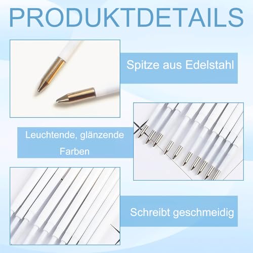 LEMONSTONE 20 Stück Kugelschreiber Minen Blau, Kugelschreiber Ersatzminen 1,0mm, Kompatible Set Minen, Großraumminen Kunststoff Ersatzminen, Kugelschreiberminen für Büro, Schule und Zuhaus(Blau)
