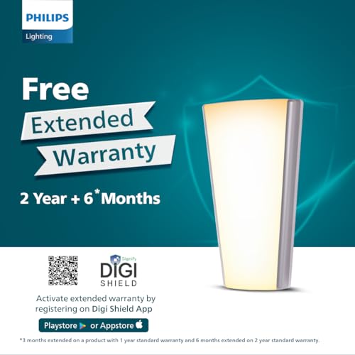 Image of Philips 12W 3 Colours in 1 Decorative Wall Light | Neos Silver Scene Switch Wall Light for Decoration | Colour : Tunable White, Pack of 4