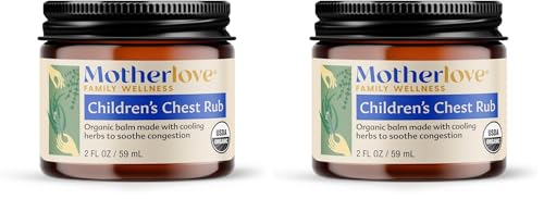 Motherlove Children's Chest Rub (2 oz) Herbal Balm for Soothing Congestion for Ages 2 and up —Organic, & Cruelty Free (Pack of 2)