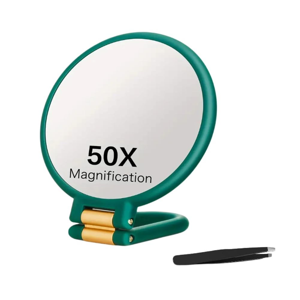 Aundhegrtt 50X Magnifying Makeup Mirros Make Up Mirror Magnifying Travel Magnified Makeup Mirror Eyebrow Grooming & Skincare A