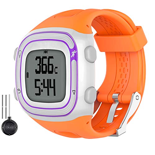 Watbro Watch Band Compatible with Garmin Forerunner 10/ Forerunner 15 Running Watch, Soft Silicone Replacement Wristband for Garmin Forerunner 10/15 Smart Watch Women Men