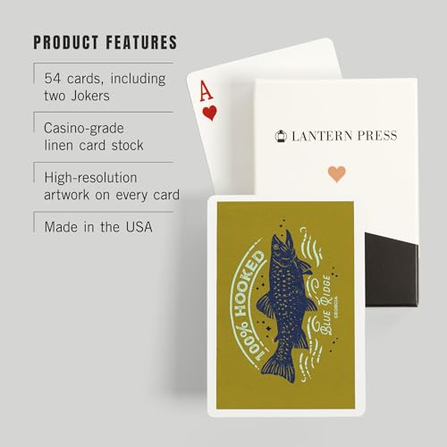 Lantern Press Baraja de Poker de 52 Cartas Azul Ridge miniatura 3