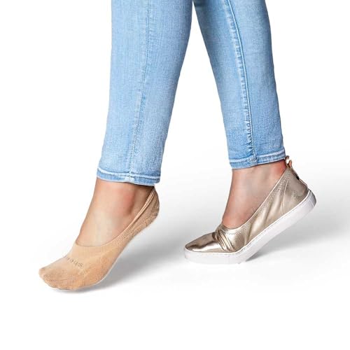 Image of SHEEC No Show Active Socks for Women - Low Cut Liner for Sneakers and Boat Shoes - Non-Slip Invisible with Snug Fit - Thin, Breathable, Durable Design Beige - Medium 6 Pairs N.V