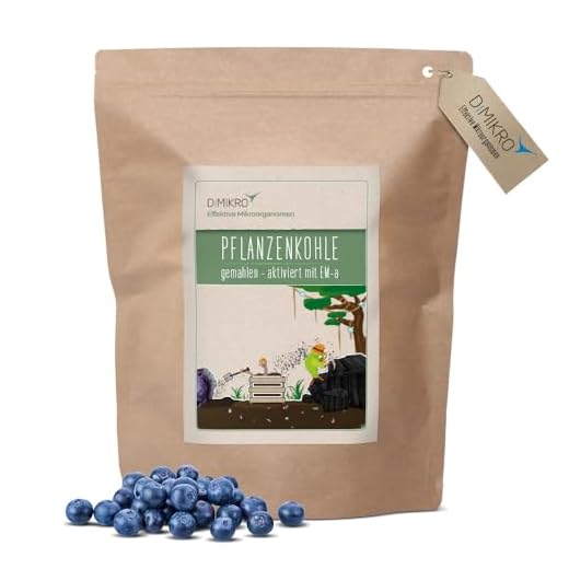DIMIKRO Pflanzenkohle fein gemahlen 5 Liter - mit Effektiven Mikroorganismen - Für Terra Preta Schwarzerde und Kompoststarter