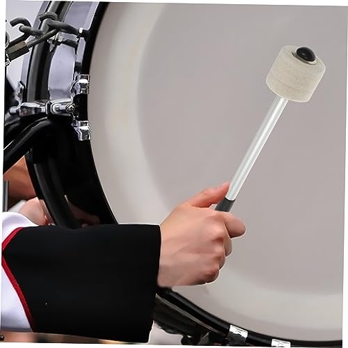 Baquetas portátiles Toyvian de aleación de aluminio con cabeza de fieltro para principiantes, accesorio duradero para instrumentos de percusión miniatura 4