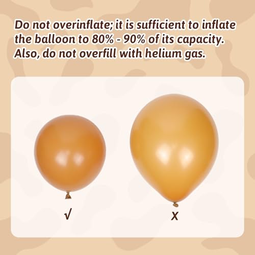 Image of 12inch Western Balloons with Brown Nude Gold Confetti Cow Latex Balloons | Farm, Cowboy, Western, Baby Shower, Birthday Party Decorations