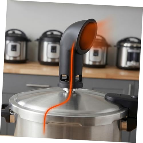 Piezas de repuesto VILLCASE para válvula de liberación de vapor para ollas a presión, diverter de vapor de silicona negro de 6 qt, 2 piezas, accesorio para cocina y cocina en RV miniatura 5