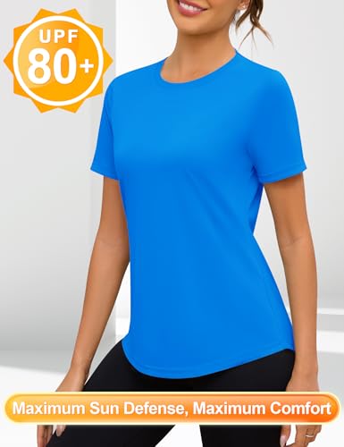Blingfit Workout Tops for Women Short Sleeve Yoga Shirts Sports Gym Tshirts Quick Drying Running Top UPF 80+ Sun Protection4