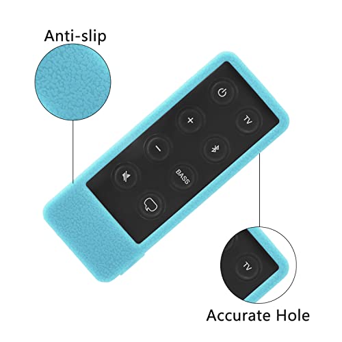 Chunghop Protective Silicone Remote Case Compatible With Bose Solo 5 10 15 Series Ii Tv, For Bose Solo Cinemate Series Ii Iigs 1Sr 10 & 15 Remote Anti-Slip, Shockproof(Glow In Dark Blue) #TOP6