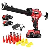 PISTOLET À CARTOUCHE ÉLECTRIQUE PROFESSIONNEL 300ML – Notre pistolet à cartouche électrique est spécialement conçu pour les cartouches standard de 300ml et offre un contrôle maximal grâce à la régulation de vitesse variable (70-210 mm/min). La force de pression maximale de 300 kg garantit une application uniforme et précise du silicone, de l'acrylique ou de la colle de construction.