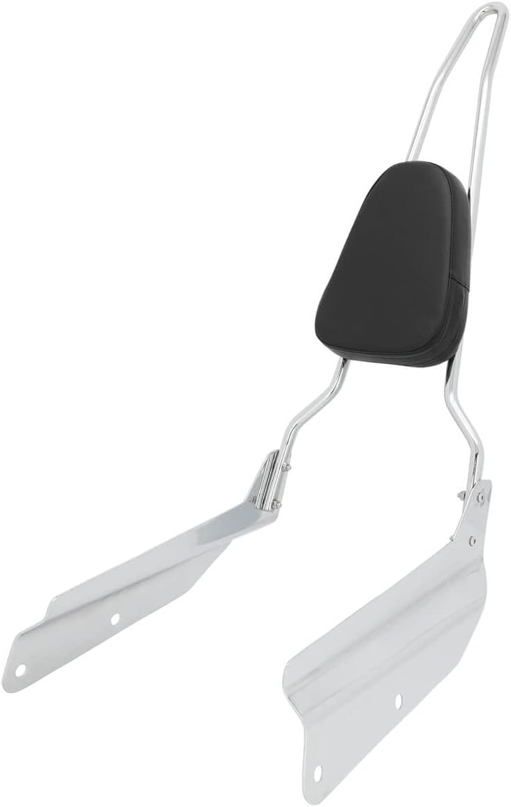 Passenger Backrest Pad Tall Sissy Bar for Honda VTX 1300 1800 VTX1300 VTX1800 N R S T 2002-2009, Chrome