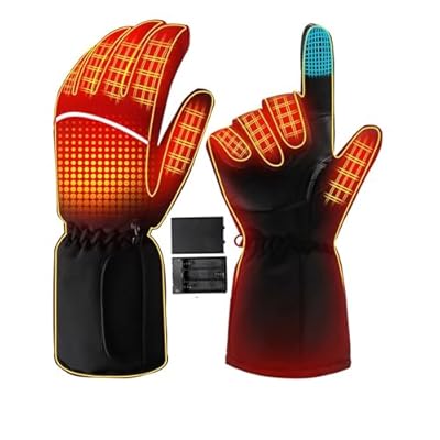 Heated Gloves for Men Women,Waterproof Touchscreen Hand Warmer Electric Heating Gloves for Outdoor Sports Cycling Skiing Motorcycling Hunting