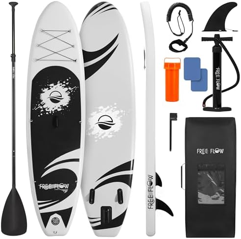 SereneLife Inflatable Stand Up Paddle Board with Premium SUP Accessories, Wide Stable Design, Non-Slip EVA Deck Pad for Youth and Adults