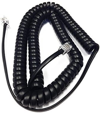 The VoIP Lounge Replacement 12 Foot Black Handset Cord for Polycom VVX Series IP Phone 101 150 201 250 300 301 310 311 350 400 401 410 411 450 500 501 600 601 1500