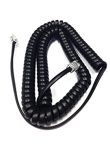 The VoIP Lounge Replacement 12 Foot Black Handset Curly Cord for Yealink SIP Phone T40 T41 T42 T44 T46 T48 T52 T53 T54 T56 T57 T59 T19 T21 T23 T27 T29 T30 T31 T32 T33 T38 by The VoIP Lounge - Used condition - US$7.12