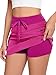 Womens Skorts Dressy Summer Tennis Skirts with Shorts Pockets Athletic Golf Cargo Skort Skirts Hot Pink