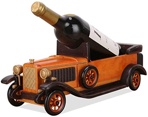 Soporte para botellas de vino de madera sólida modelo auto clásico miniatura 3